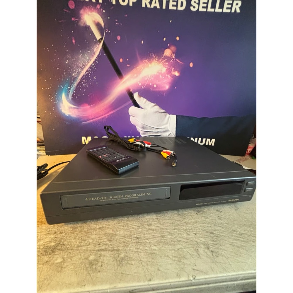 Sharp VC-A565U 4-Head VHS Player Recorder VCR - Tested Working & Includes remote